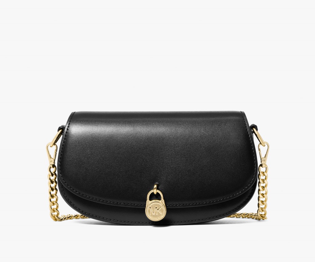 Mila 小號皮革手提包 (黑色)